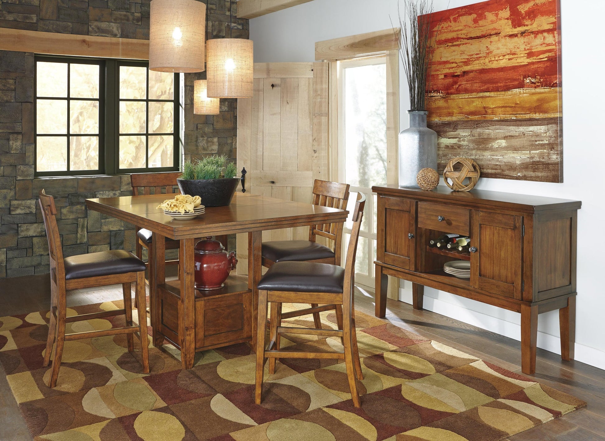 Ralene Upholstered Barstool (2/CN) - Discount Furniture Connection
