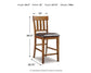 Ralene Upholstered Barstool (2/CN) - Discount Furniture Connection