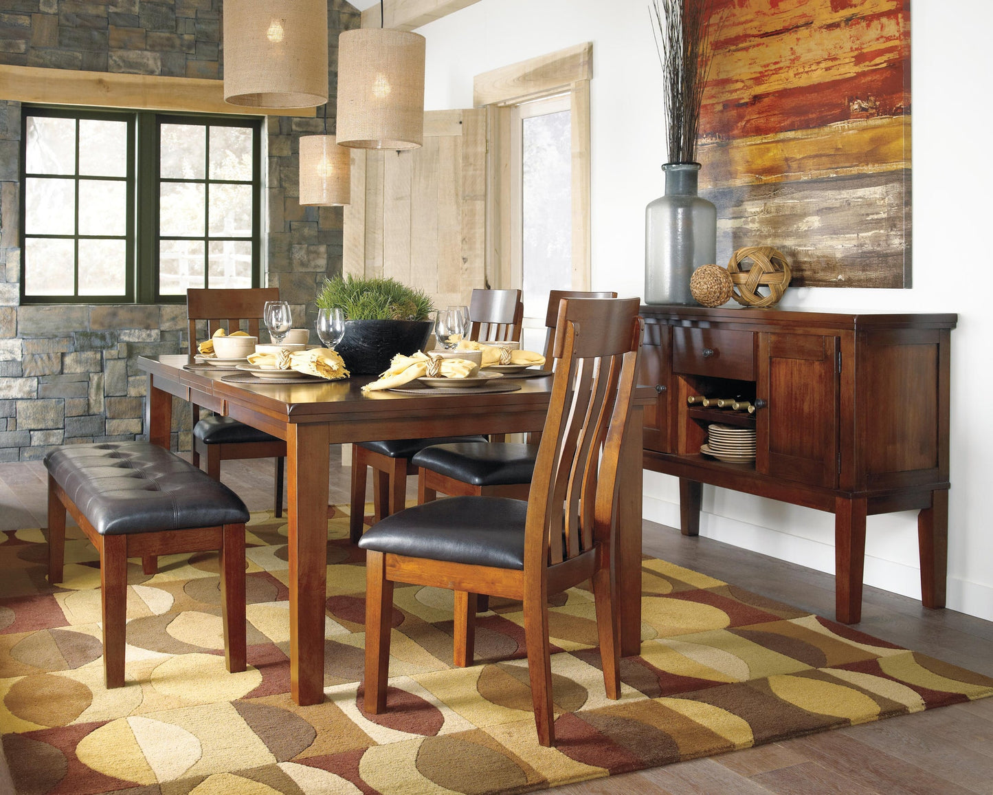 Ralene Large UPH Dining Room Bench - Discount Furniture Connection