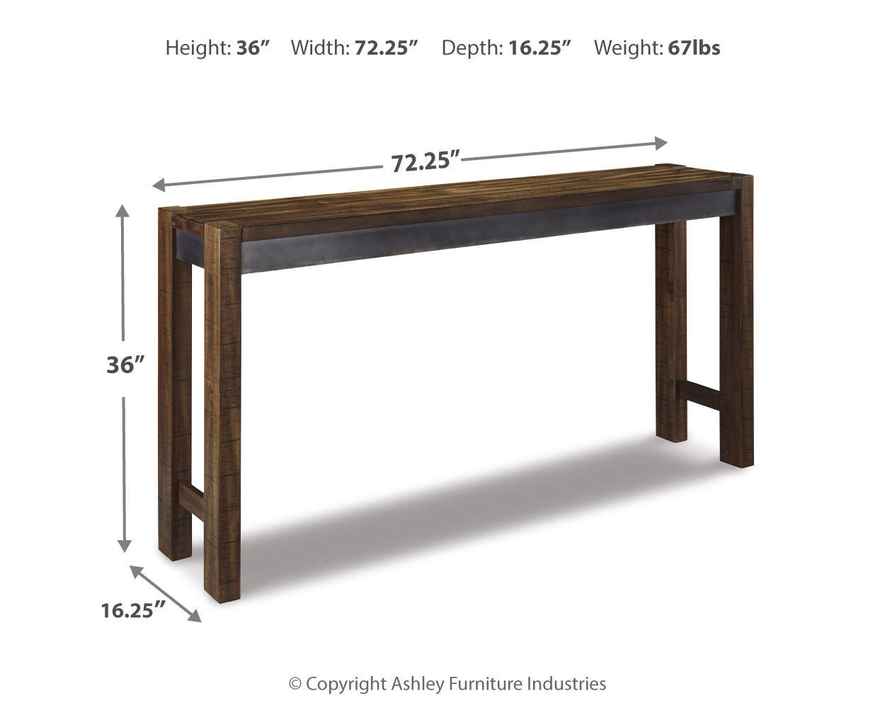 Torjin Long Counter Table - Discount Furniture Connection