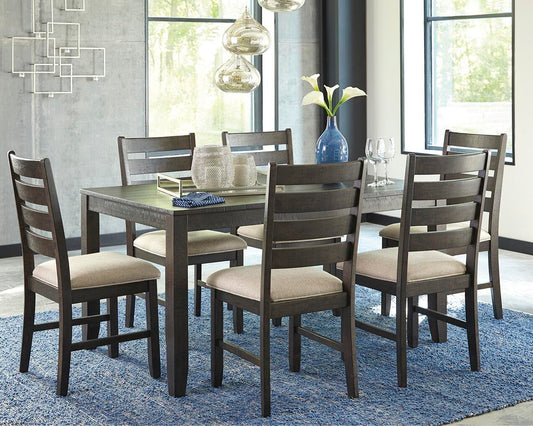Rokane Dining Room Table Set (7/CN) - Discount Furniture Connection