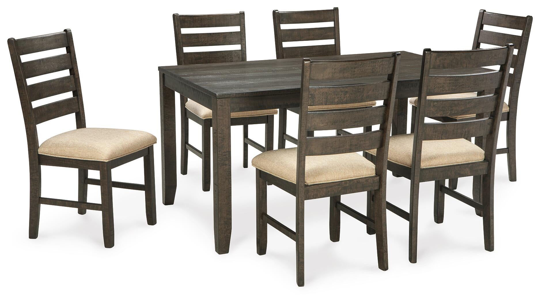 Rokane Dining Room Table Set (7/CN) - Discount Furniture Connection