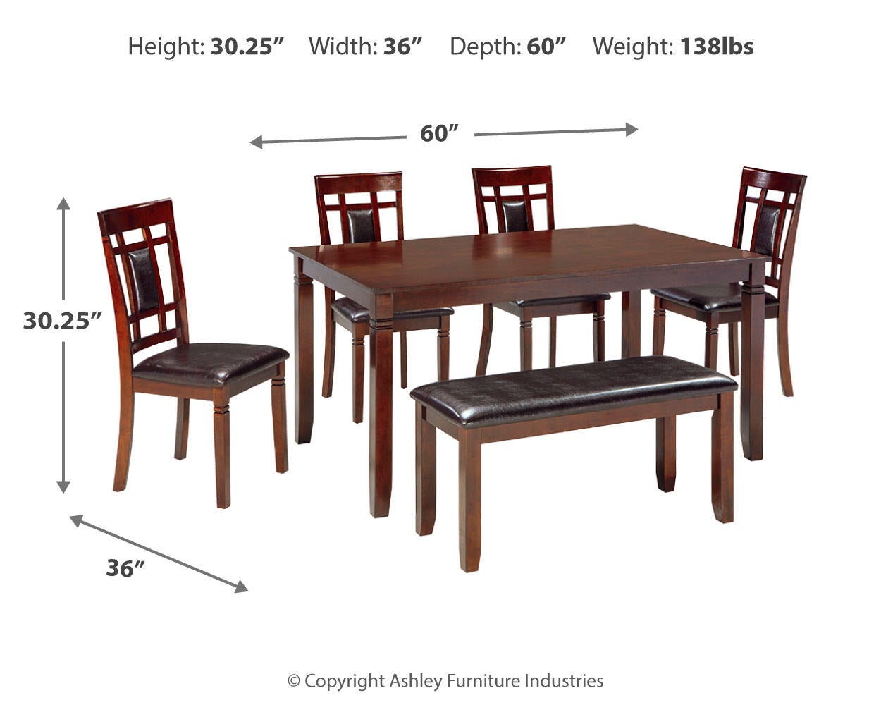 Bennox Dining Room Table Set (6/CN) - Discount Furniture Connection