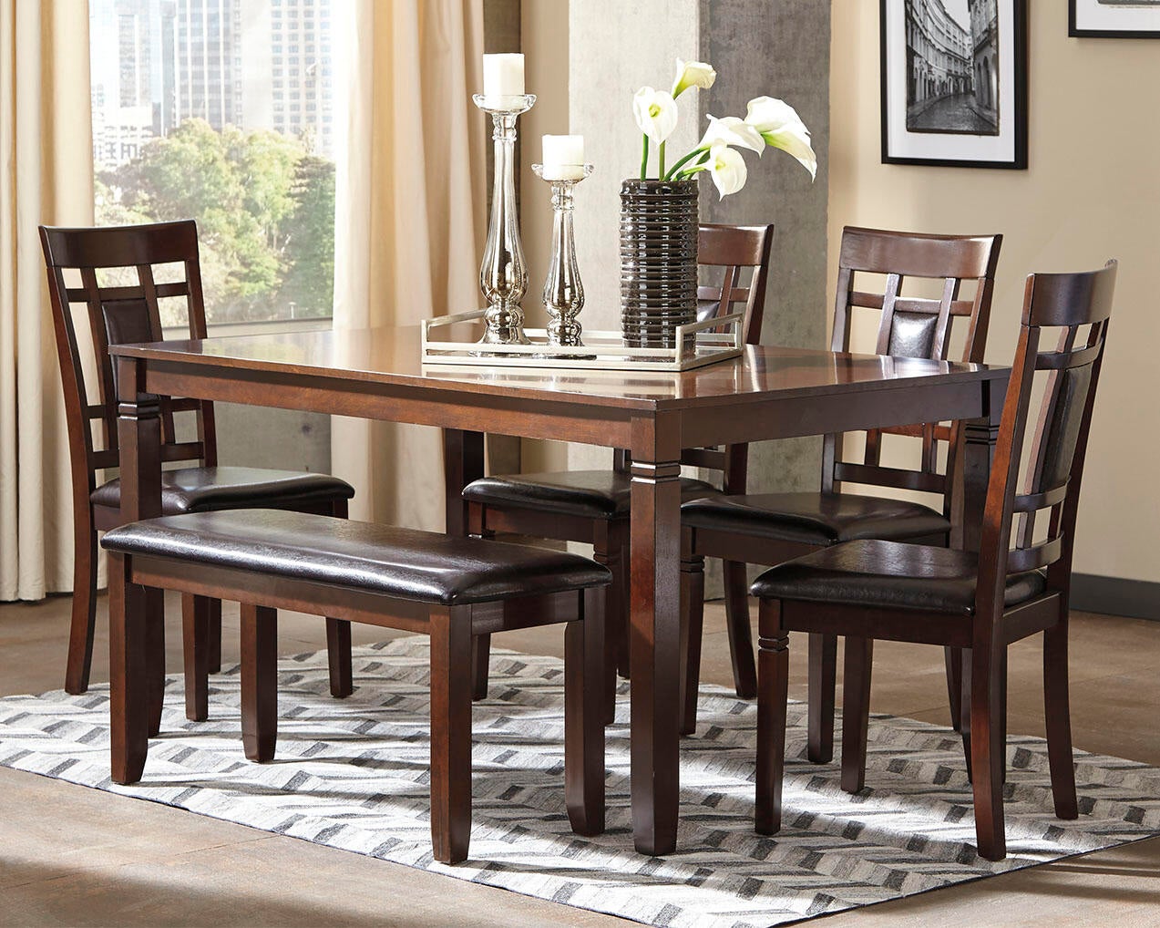Bennox Dining Room Table Set (6/CN) - Discount Furniture Connection