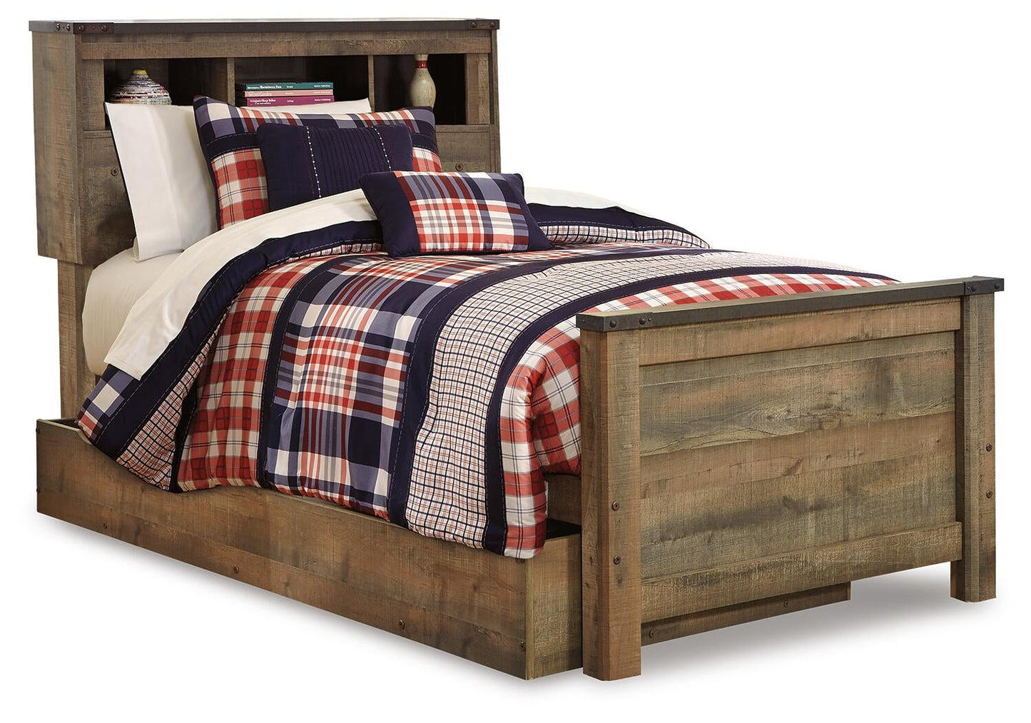 Trinell Twin Bookcase Bed with 1 Large Storage Drawer - Discount Furniture Connection