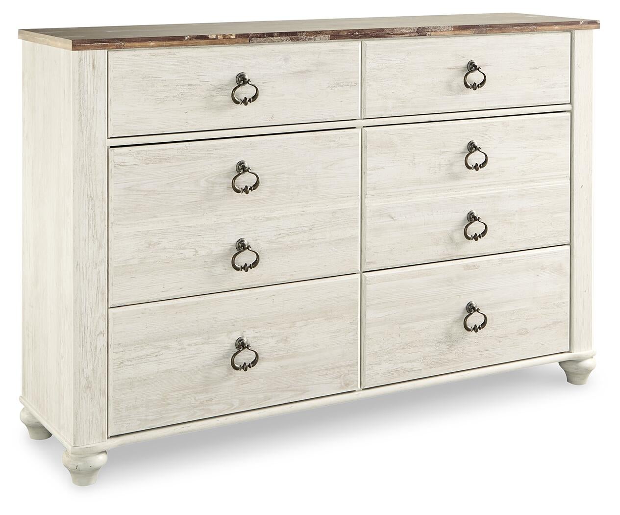 Willowton Six Drawer Dresser - Discount Furniture Connection
