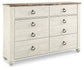 Willowton Six Drawer Dresser - Discount Furniture Connection