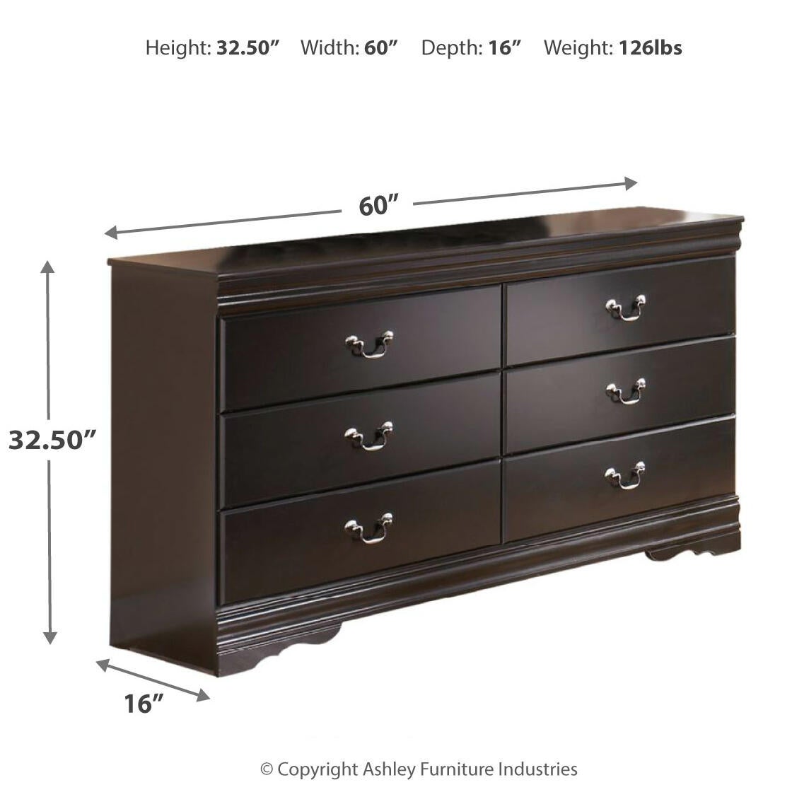 Huey Vineyard Six Drawer Dresser - Discount Furniture Connection