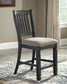 Tyler Creek Upholstered Barstool (2/CN) - Discount Furniture Connection