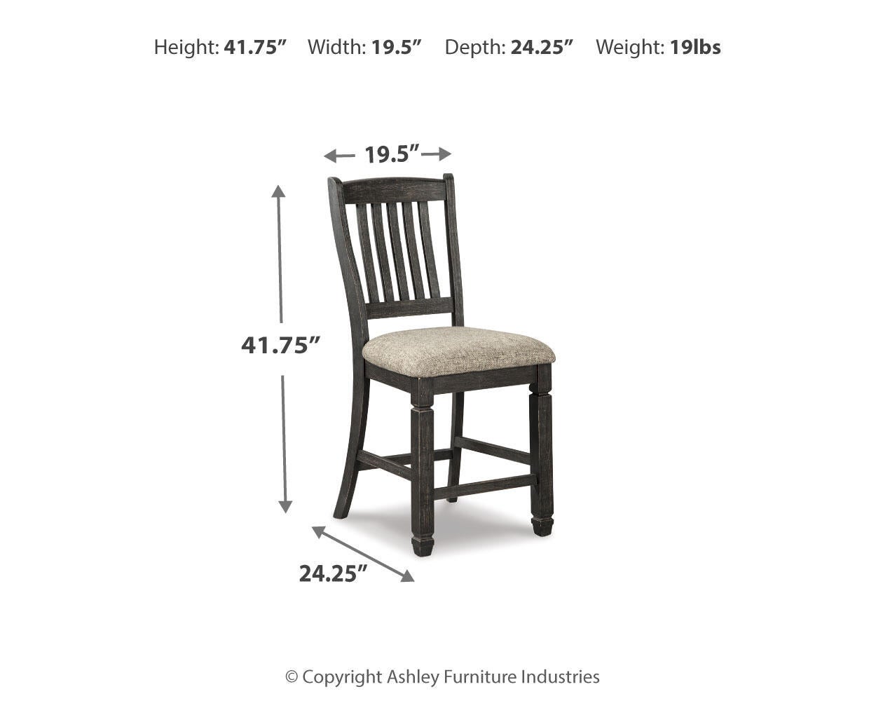 Tyler Creek Upholstered Barstool (2/CN) - Discount Furniture Connection
