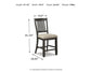 Tyler Creek Upholstered Barstool (2/CN) - Discount Furniture Connection