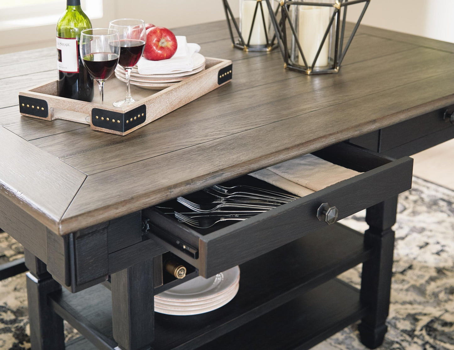 Tyler Creek RECT Dining Room Counter Table - Discount Furniture Connection