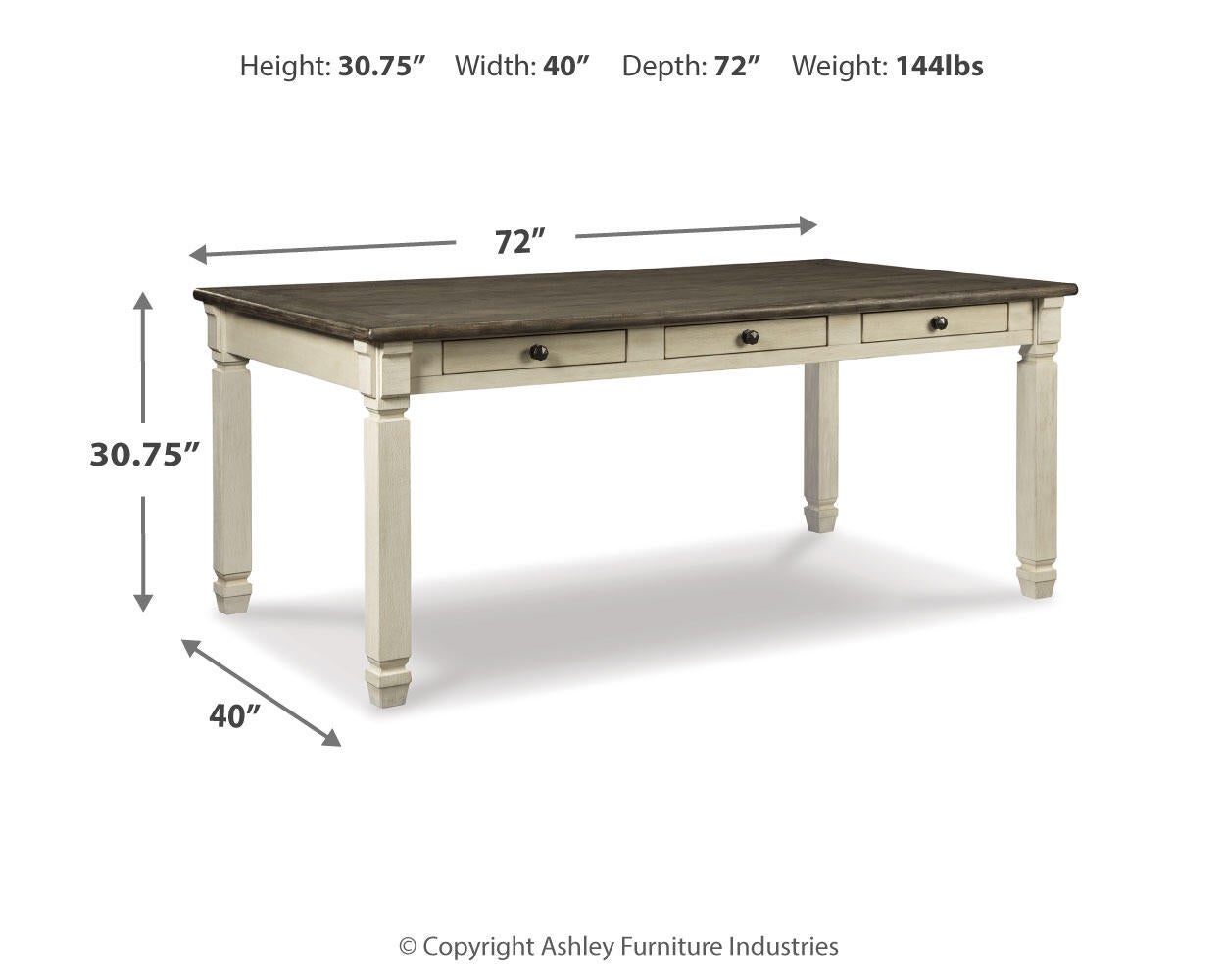 Bolanburg Rectangular Dining Room Table - Discount Furniture Connection