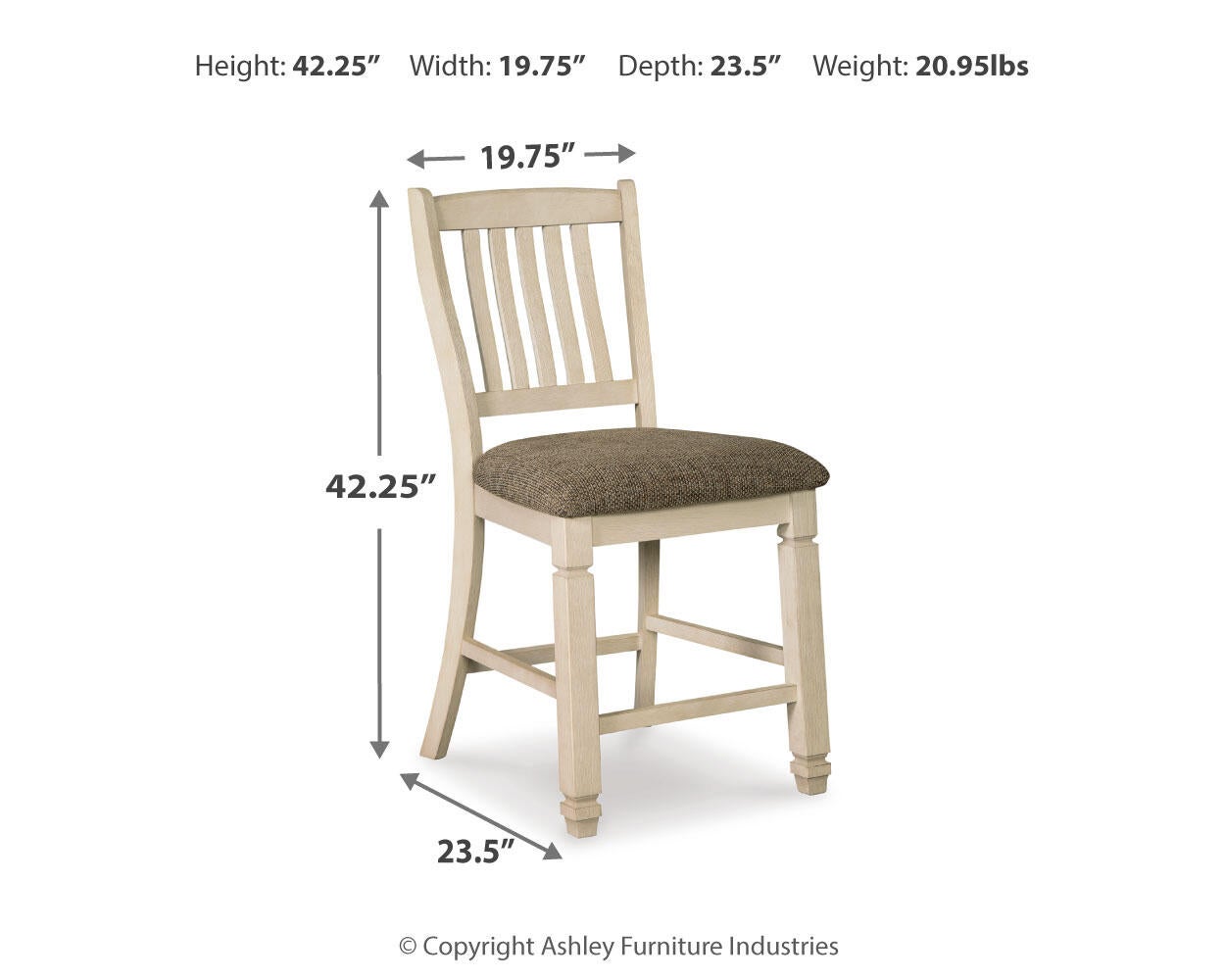 Bolanburg Upholstered Barstool (2/CN) - Discount Furniture Connection