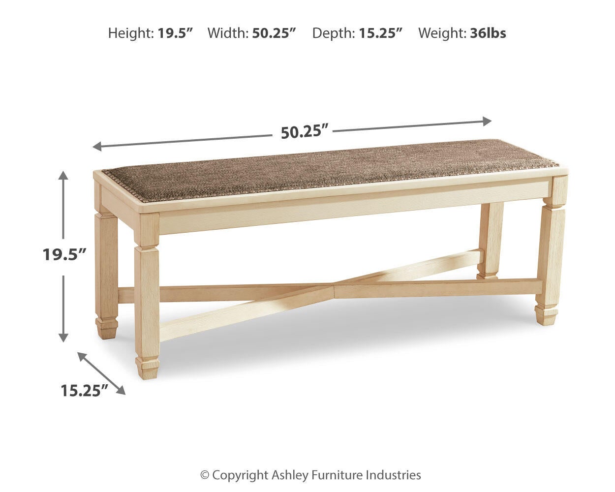 Bolanburg Large UPH Dining Room Bench - Discount Furniture Connection