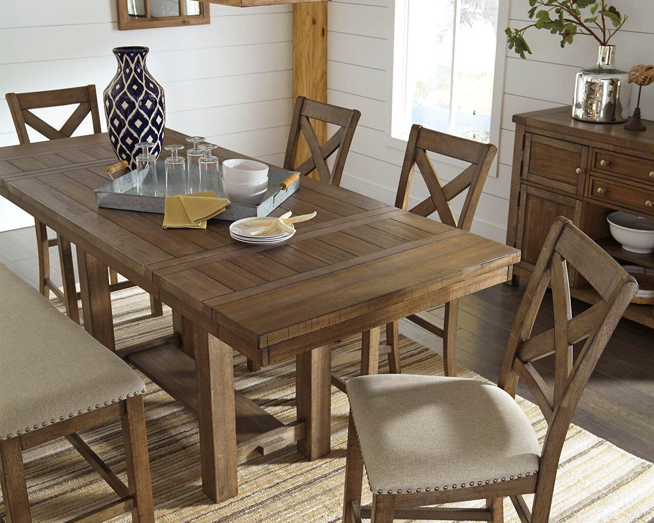 Moriville RECT DRM Counter EXT Table - Discount Furniture Connection