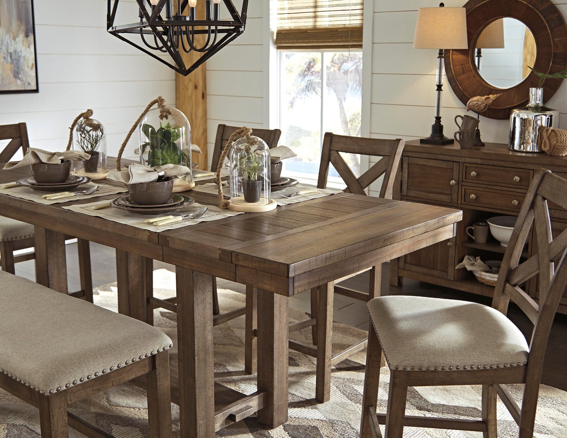 Moriville RECT DRM Counter EXT Table - Discount Furniture Connection