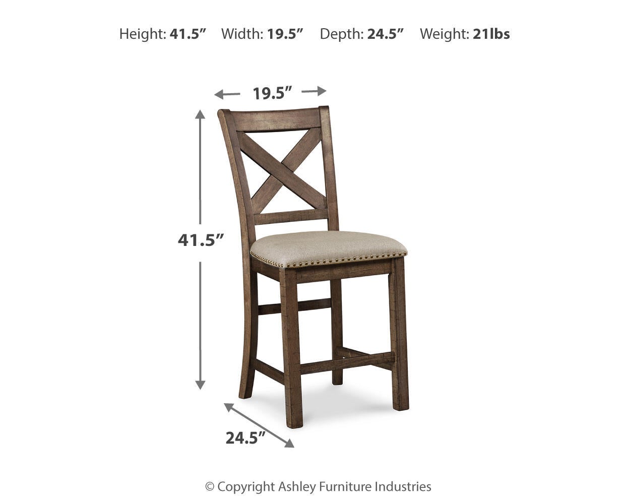 Moriville Upholstered Barstool (2/CN) - Discount Furniture Connection