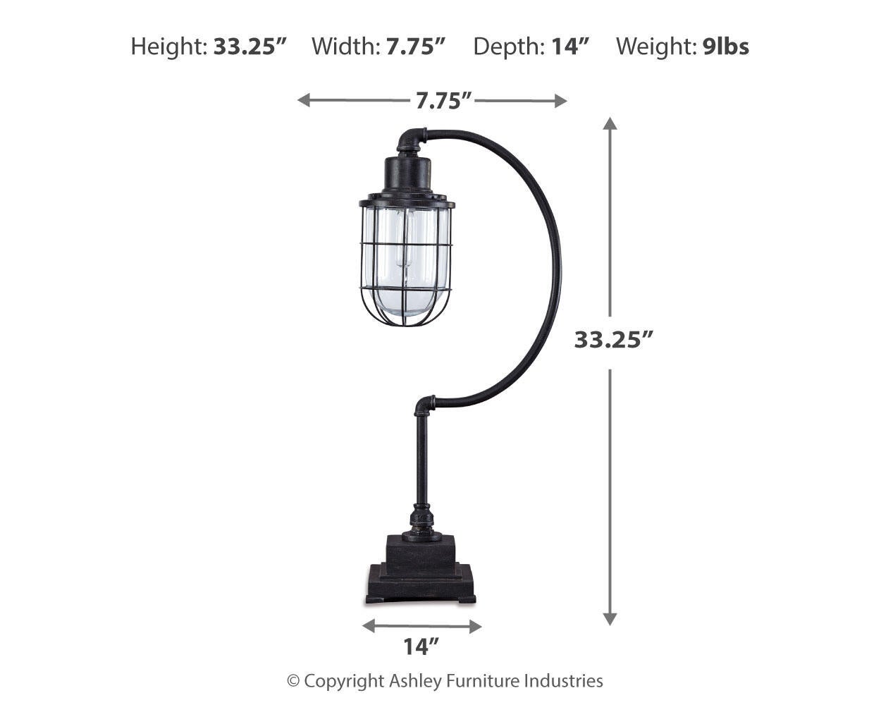 Jae Metal Desk Lamp (1/CN) - Discount Furniture Connection