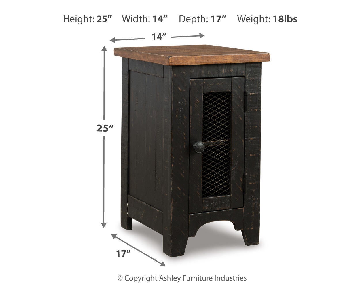 Valebeck Chair Side End Table - Discount Furniture Connection