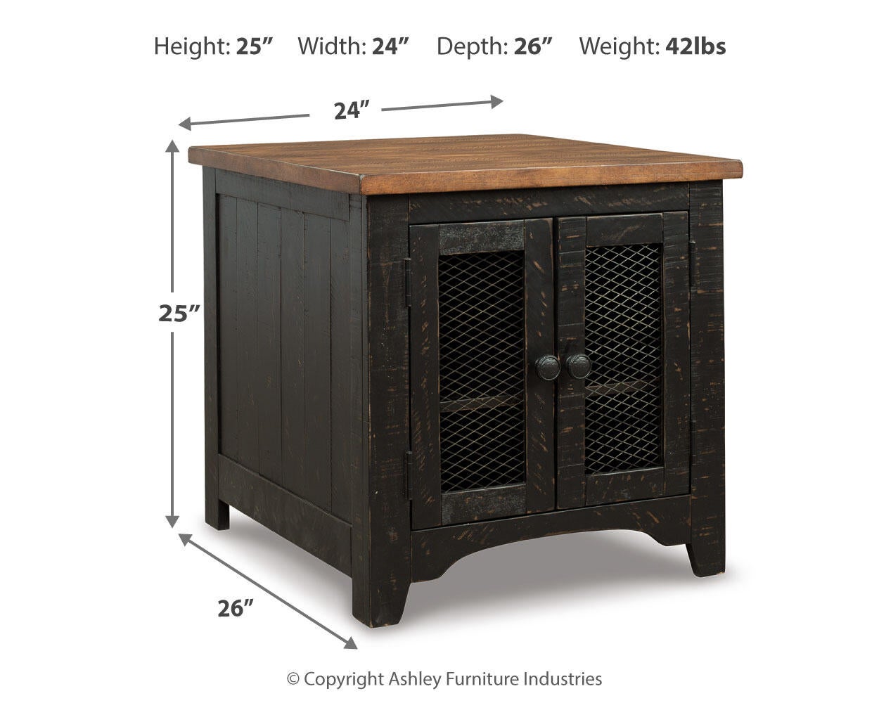 Valebeck Rectangular End Table - Discount Furniture Connection