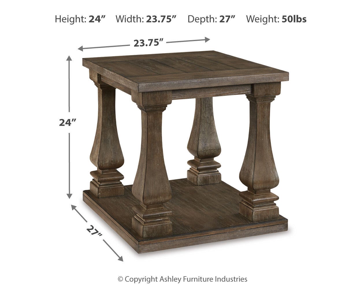 Johnelle Rectangular End Table - Discount Furniture Connection