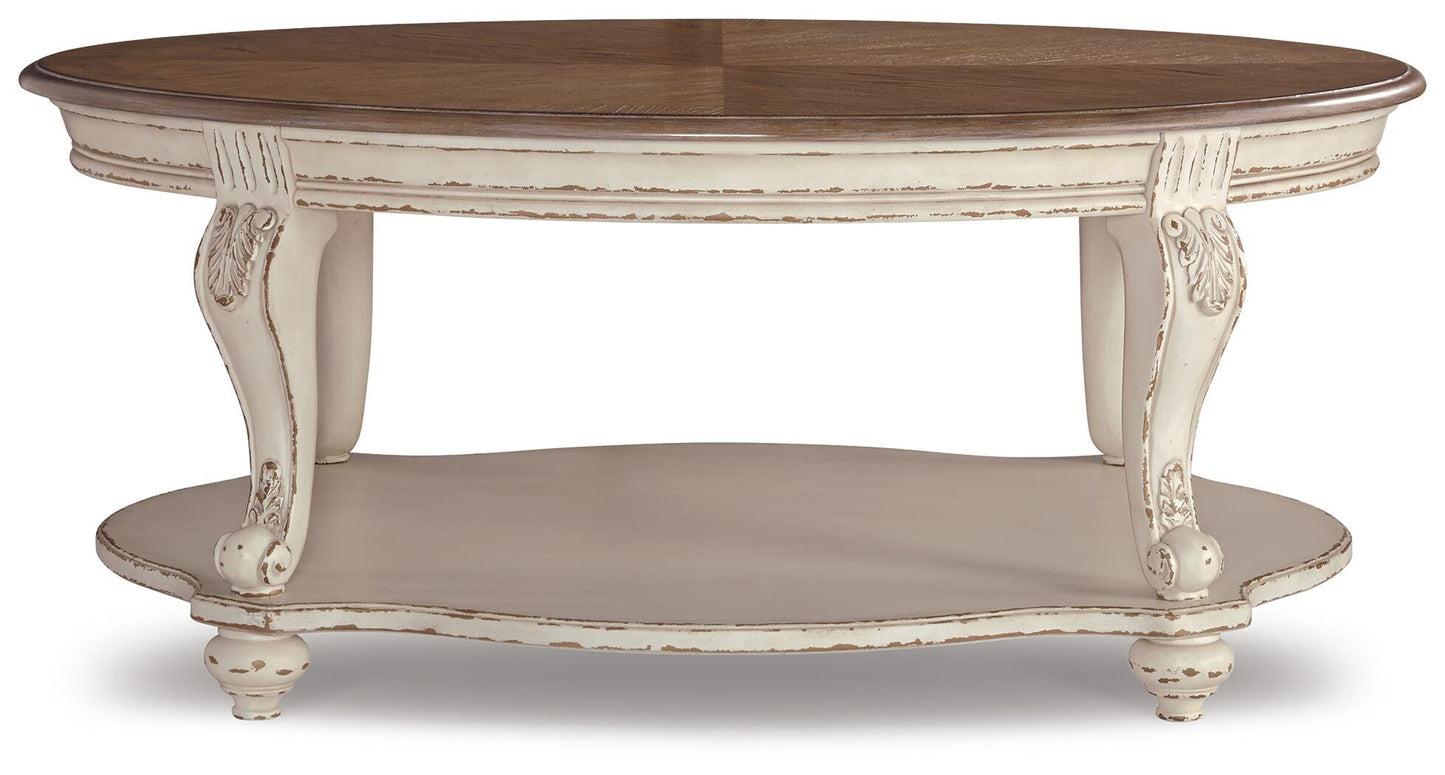Realyn Oval Cocktail Table - Discount Furniture Connection