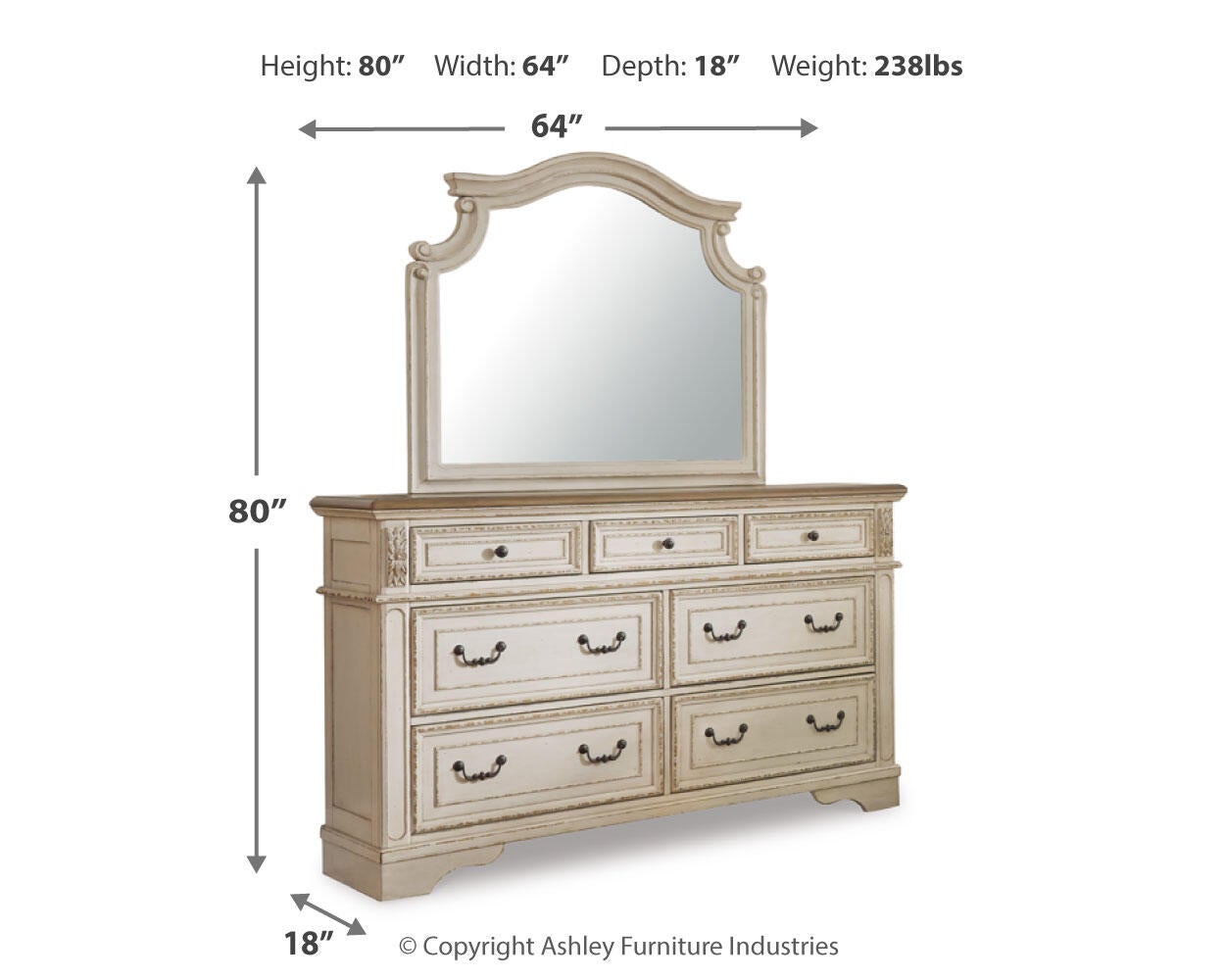 Realyn Dresser and Mirror - Discount Furniture Connection