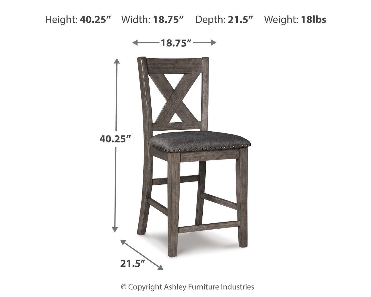 Caitbrook Upholstered Barstool (2/CN) - Discount Furniture Connection