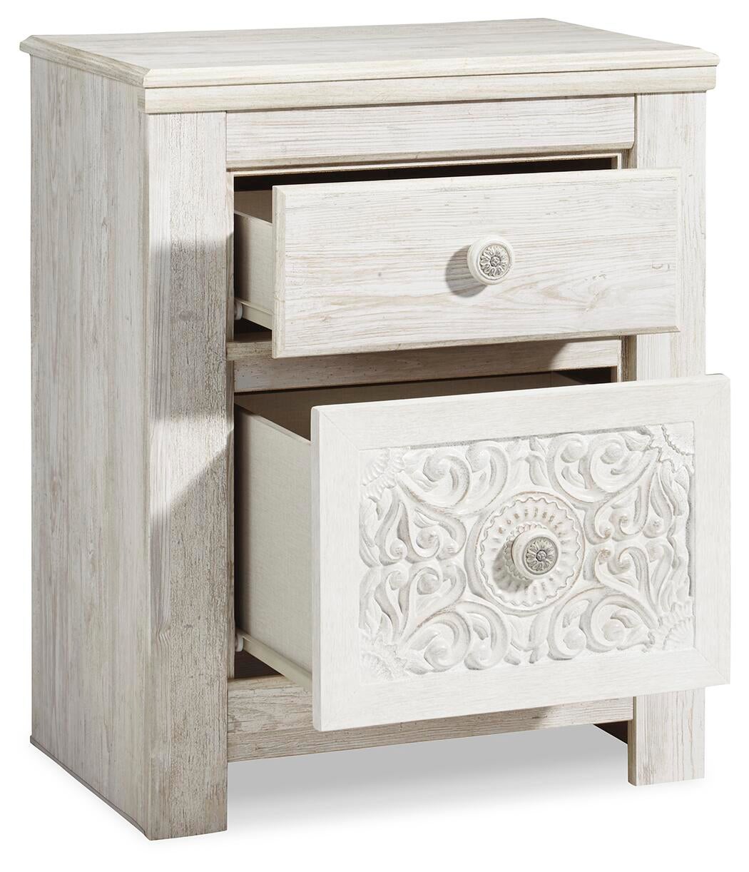 Paxberry Two Drawer Night Stand - Discount Furniture Connection