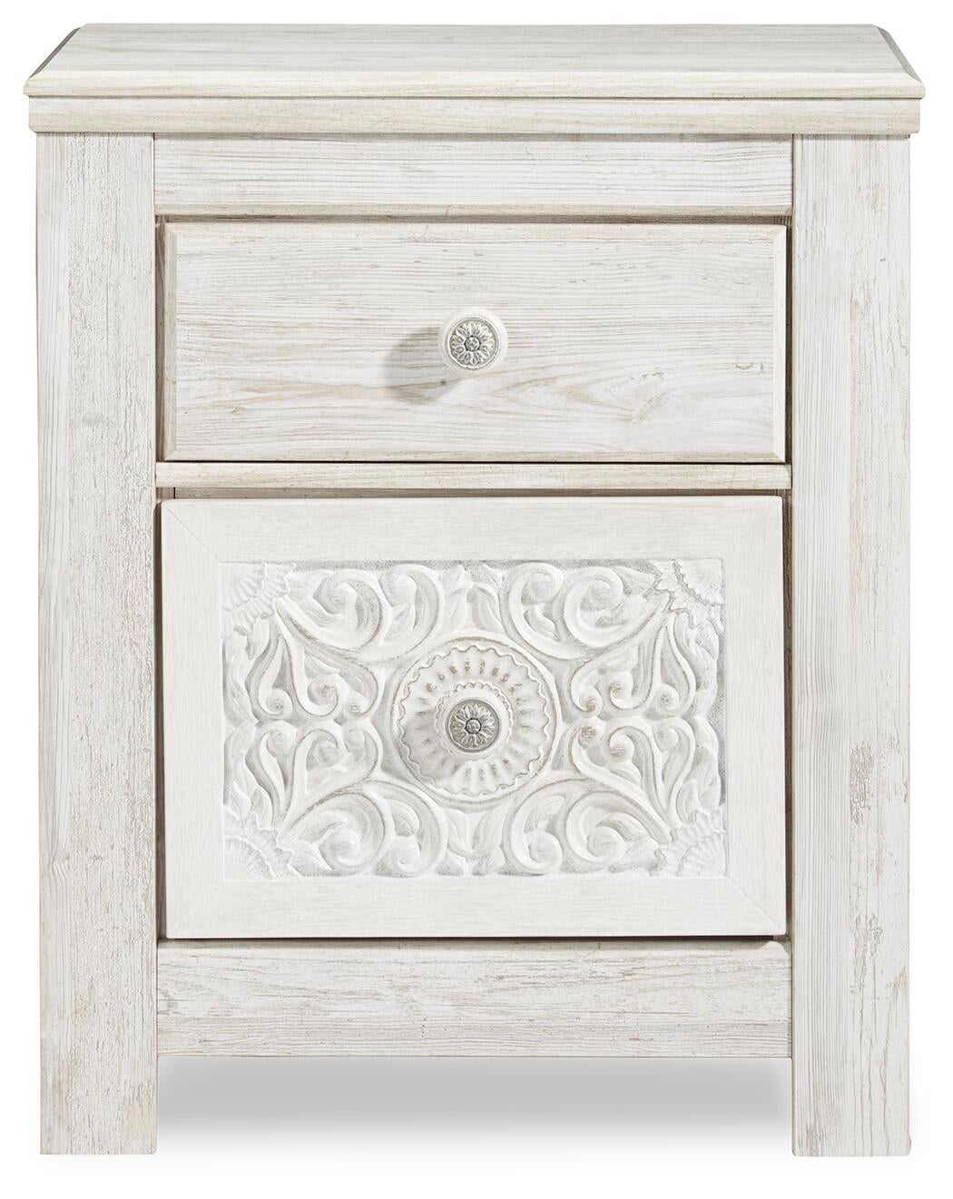 Paxberry Two Drawer Night Stand - Discount Furniture Connection