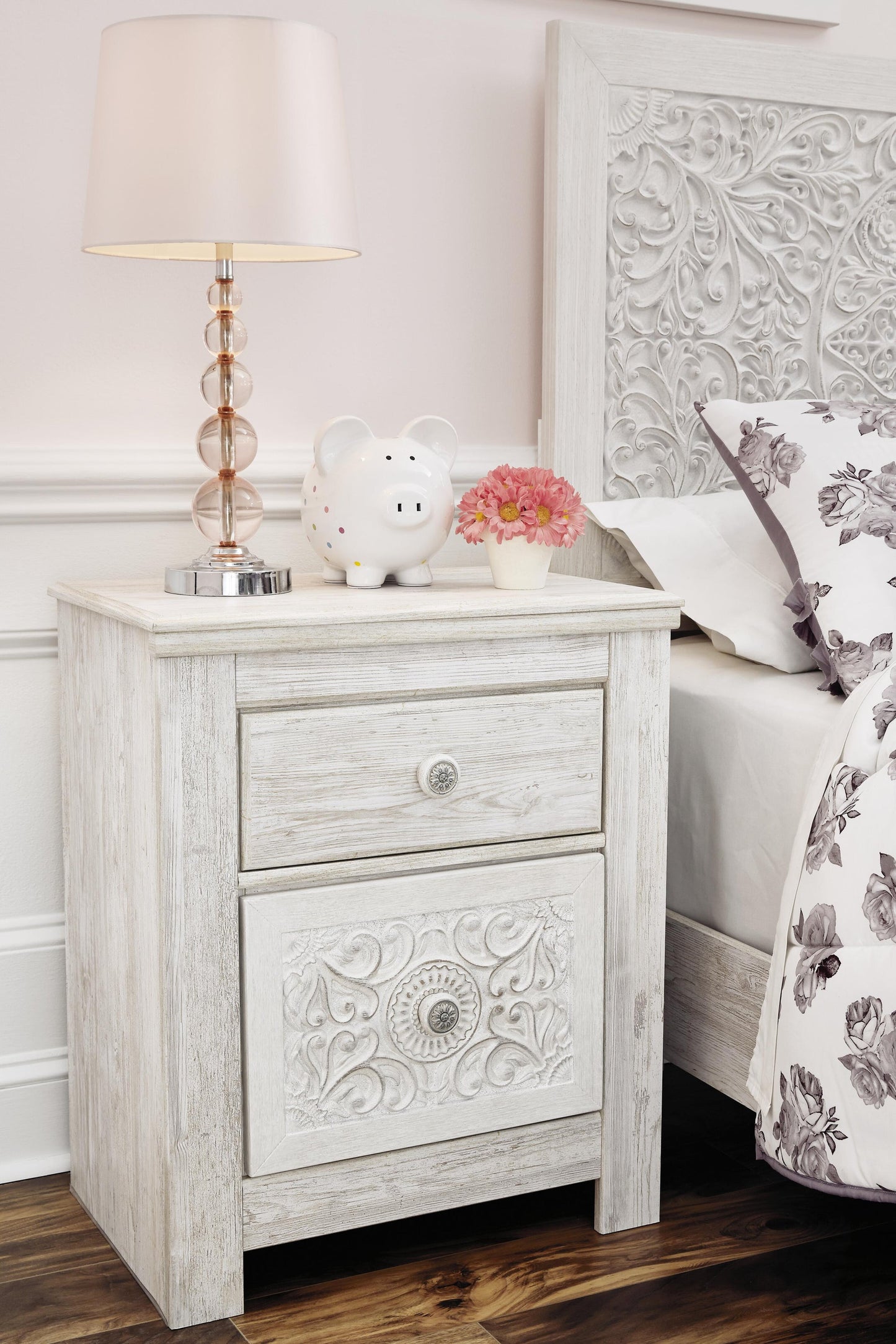 Paxberry Two Drawer Night Stand - Discount Furniture Connection