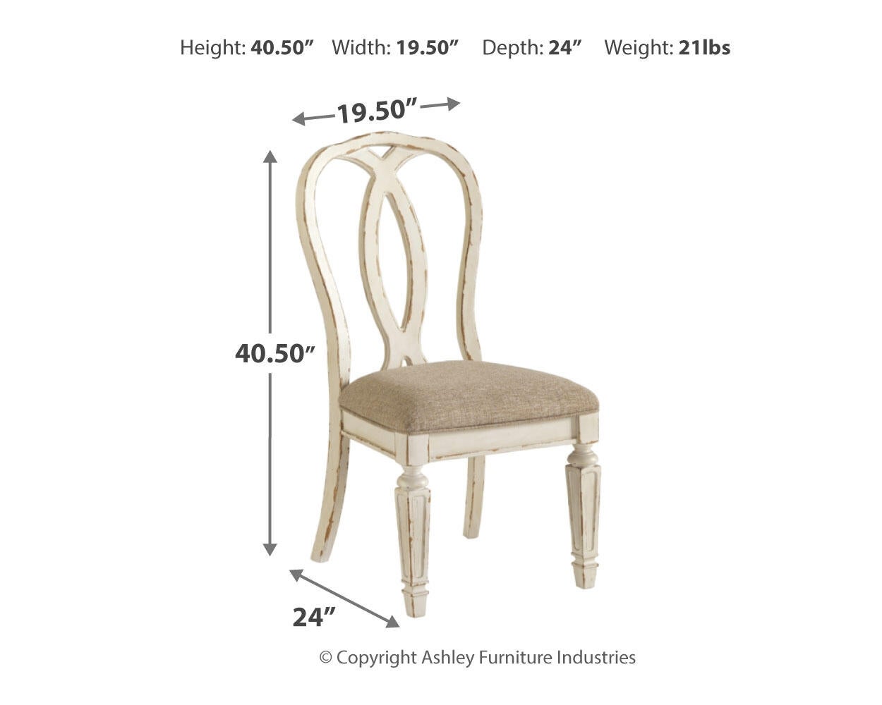 Realyn Dining UPH Side Chair (2/CN) - Discount Furniture Connection