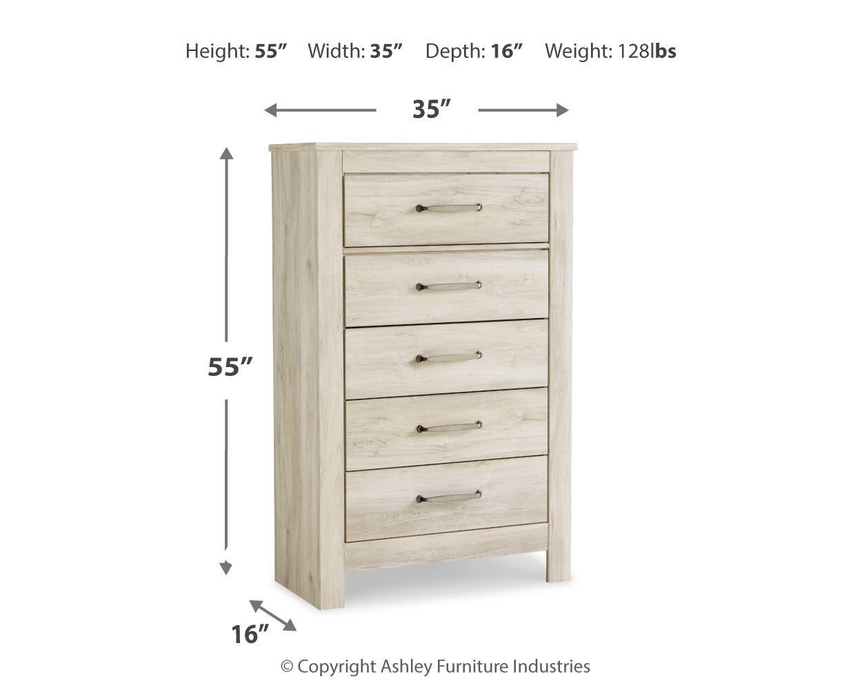 Bellaby Five Drawer Chest - Discount Furniture Connection