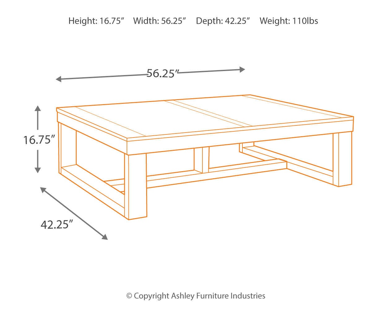 Watson Rectangular Cocktail Table - Discount Furniture Connection