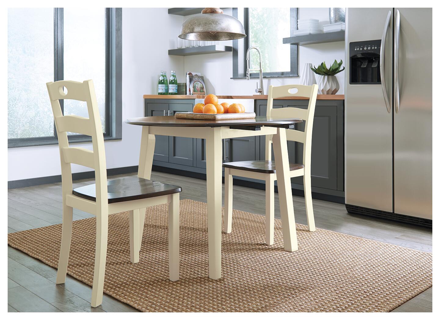 Woodanville Round DRM Drop Leaf Table - Discount Furniture Connection