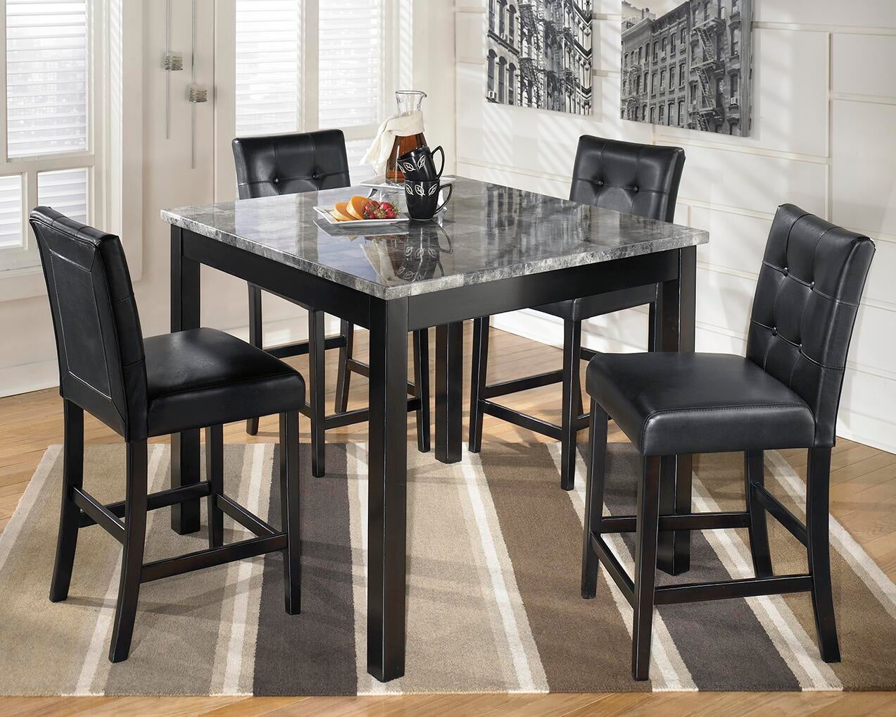 Maysville Square Counter TBL Set (5/CN) - Discount Furniture Connection