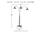 Sheriel Metal Arc Lamp (1/CN) - Discount Furniture Connection