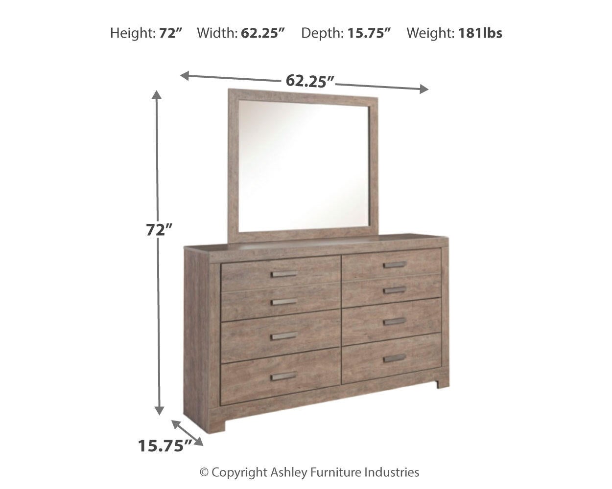 Culverbach Dresser and Mirror - Discount Furniture Connection