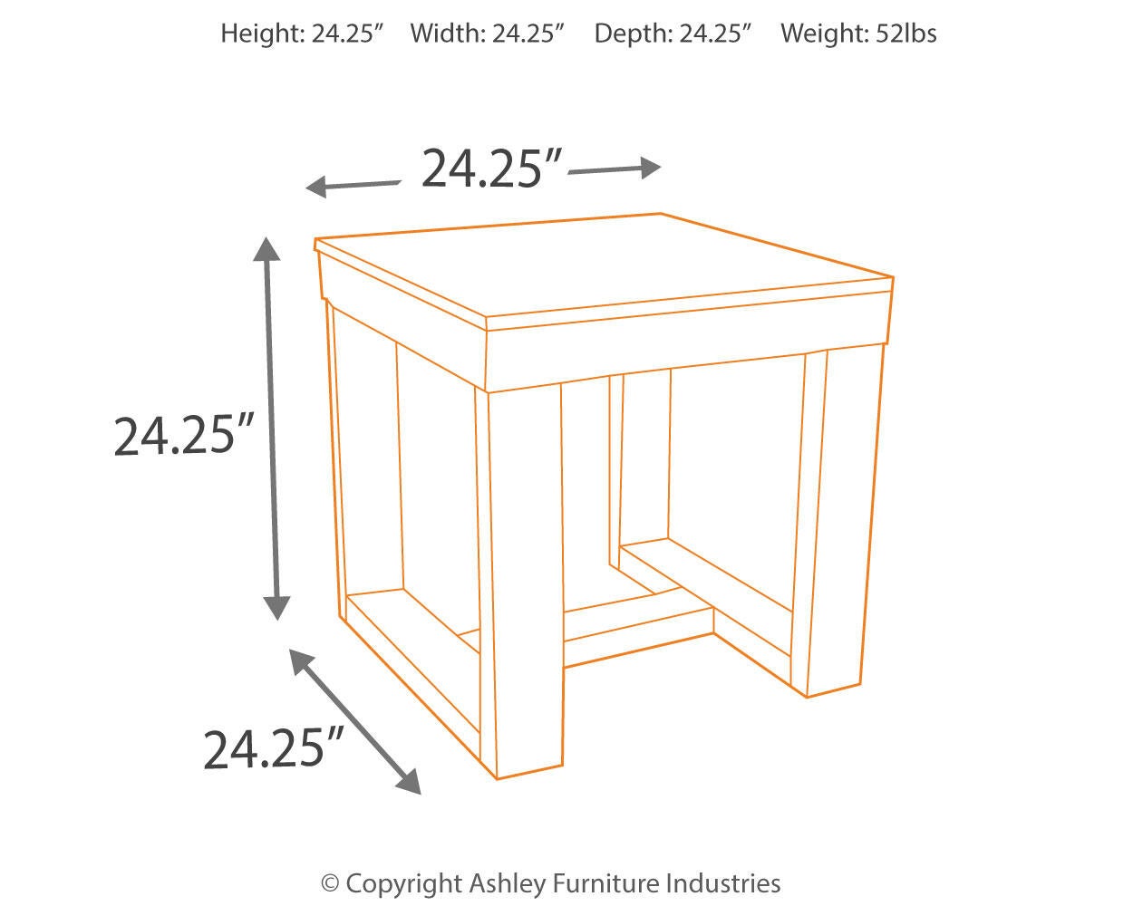 Watson Square End Table - Discount Furniture Connection