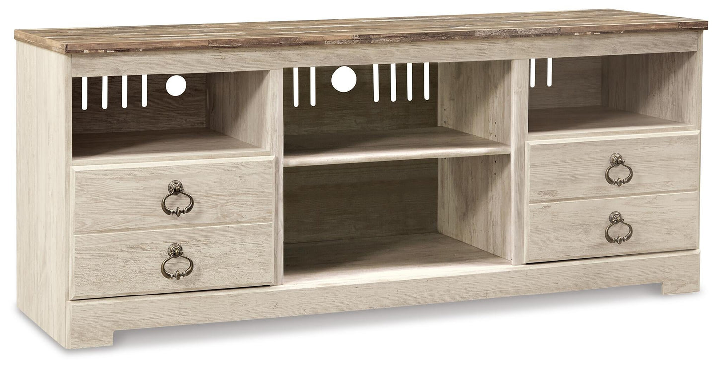 Willowton LG TV Stand w/Fireplace Option - Discount Furniture Connection