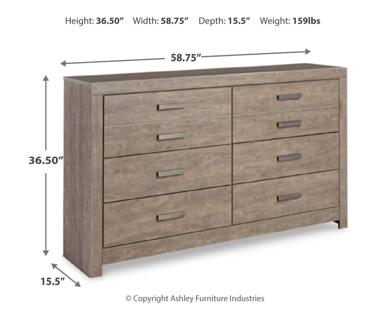 Culverbach Six Drawer Dresser - Discount Furniture Connection