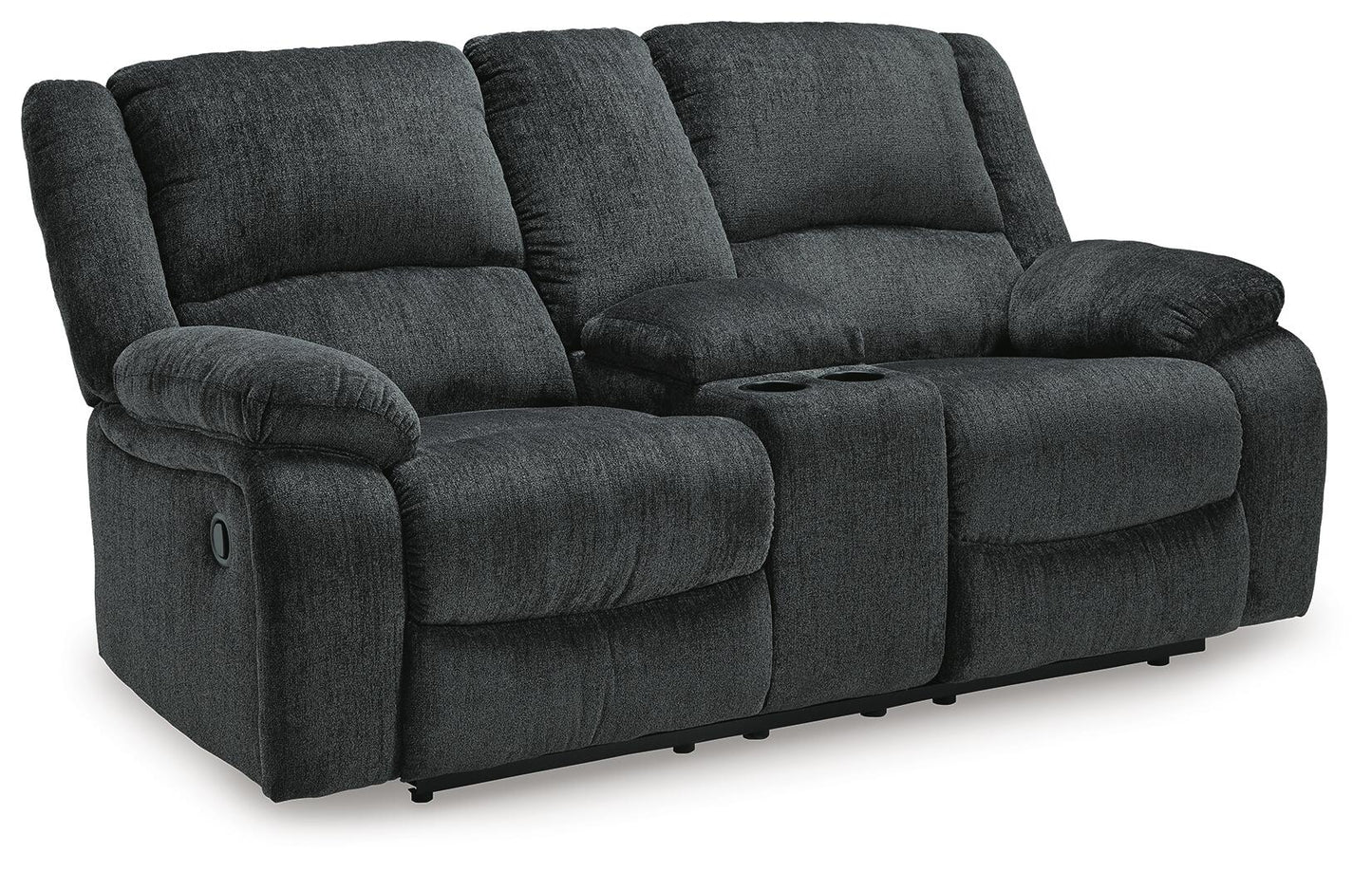 Draycoll DBL Rec Loveseat w/Console - Discount Furniture Connection