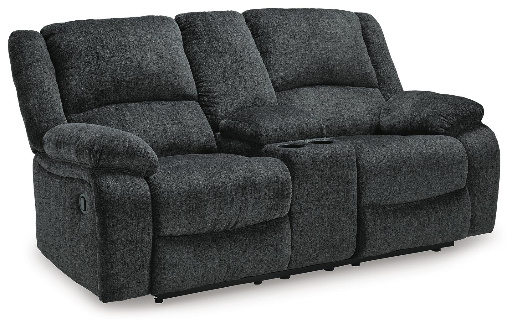 Draycoll DBL Rec Loveseat w/Console - Discount Furniture Connection