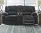 Draycoll DBL Rec Loveseat w/Console - Discount Furniture Connection