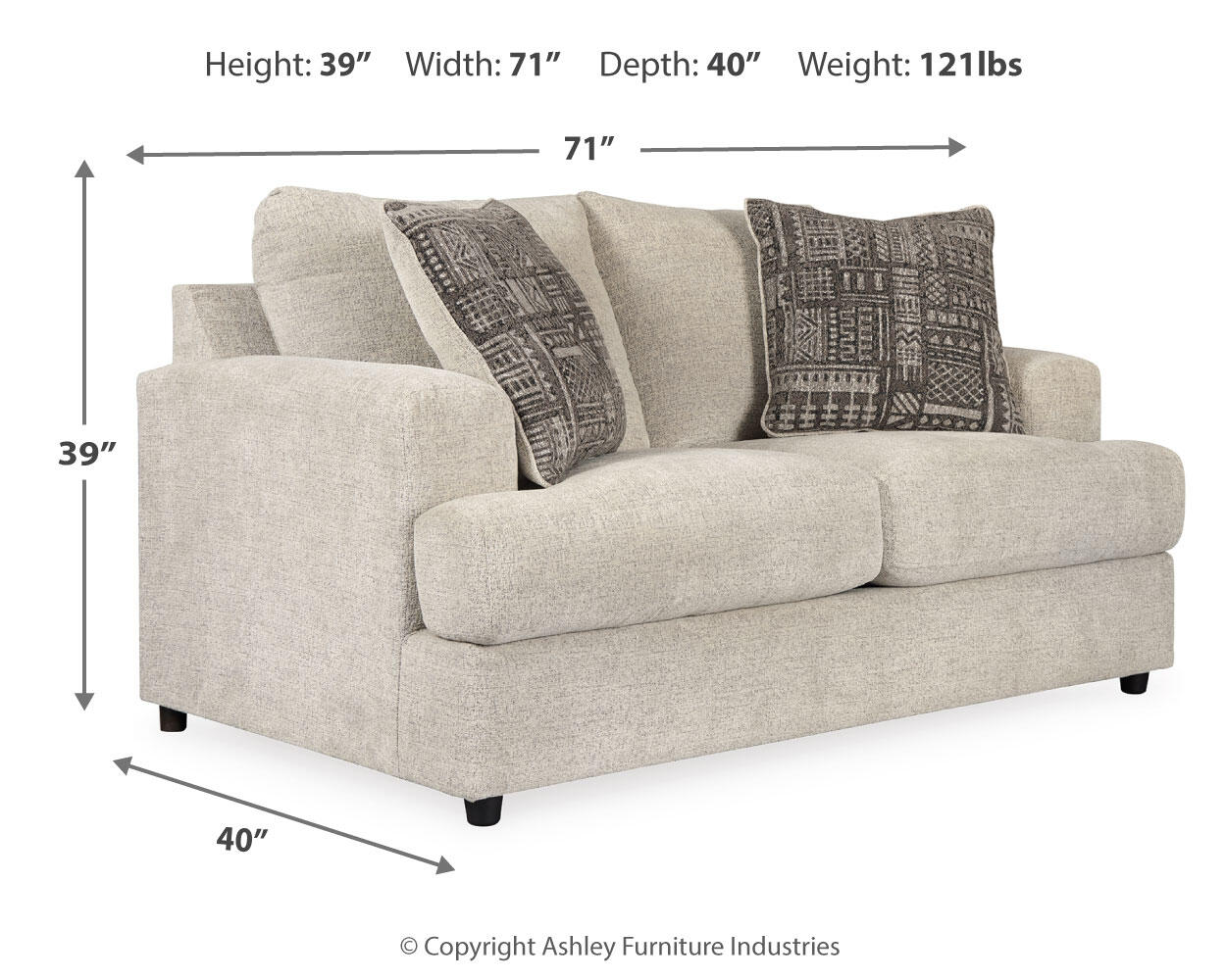 Soletren Loveseat - Discount Furniture Connection