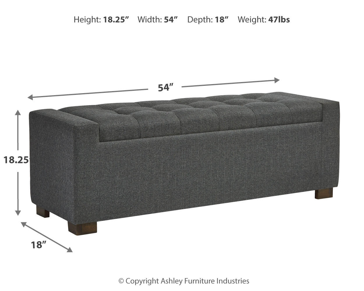 Cortwell Storage Bench - Discount Furniture Connection