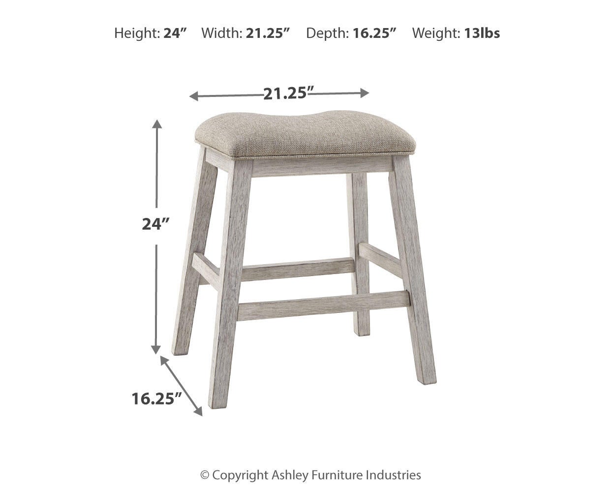 Skempton Upholstered Stool (2/CN) - Discount Furniture Connection