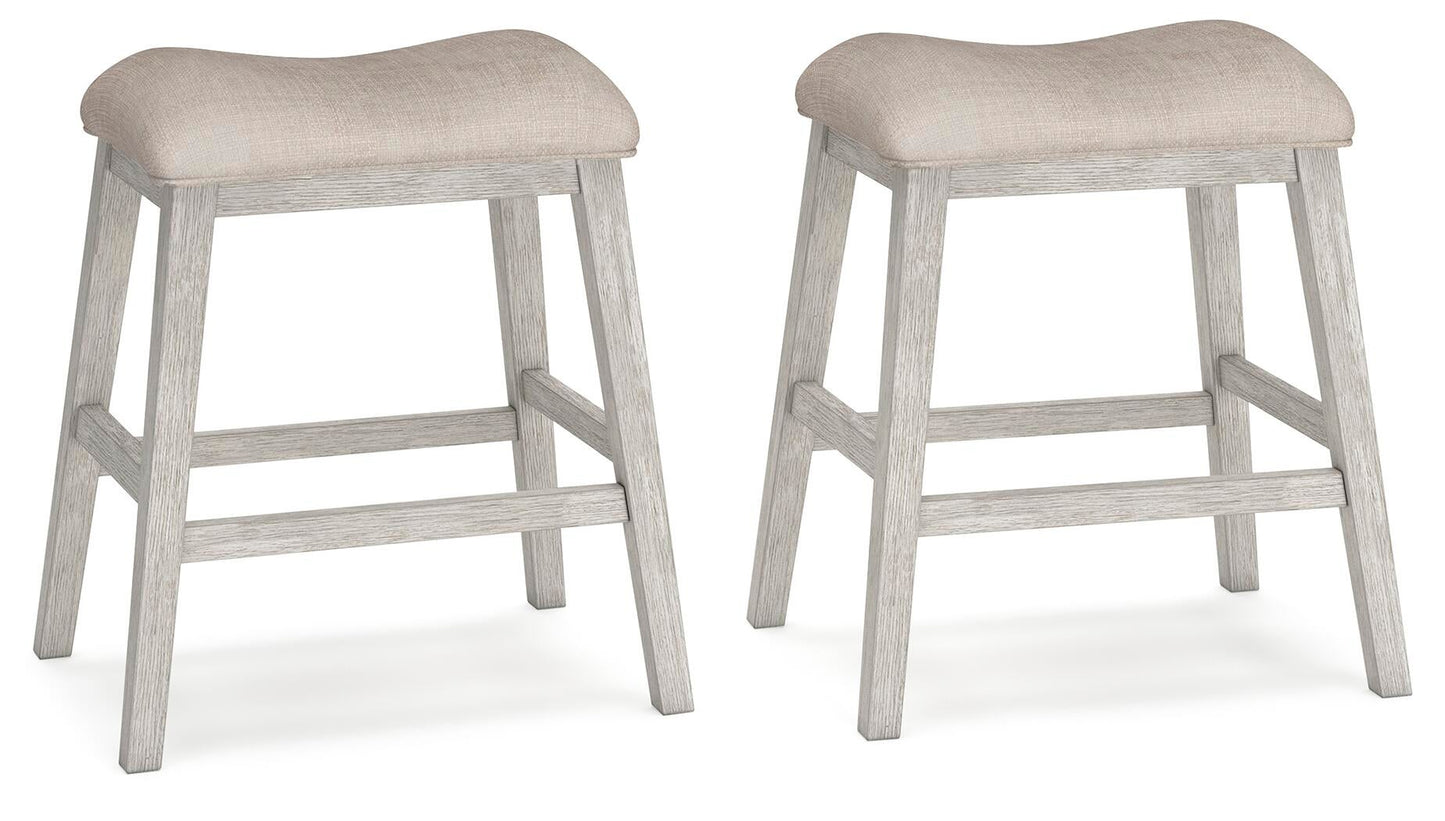 Skempton Upholstered Stool (2/CN) - Discount Furniture Connection