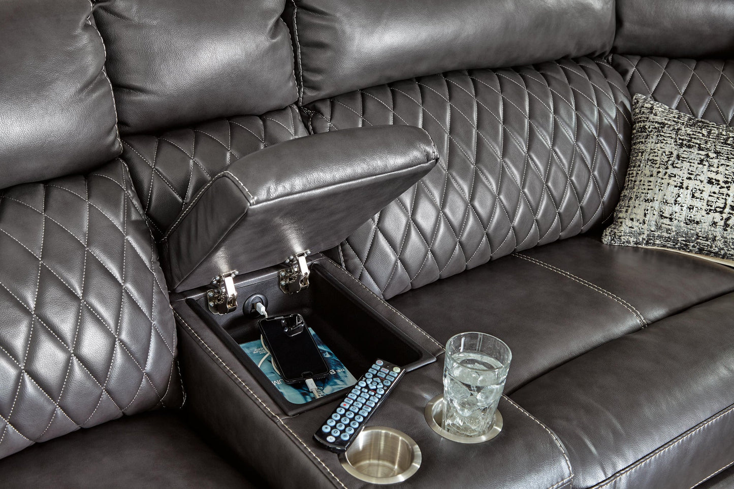 Samperstone 6-Piece Power Reclining Sectional - Discount Furniture Connection